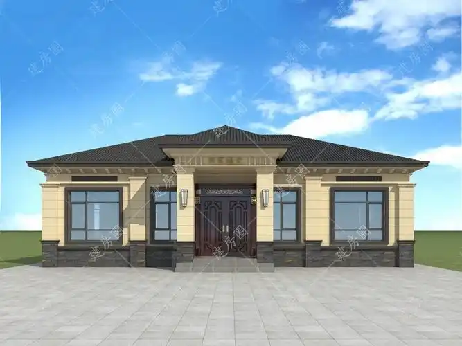 新中式一层别墅设计图效果图