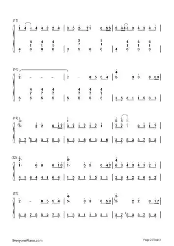 何必在一起-张杰双手简谱预览2