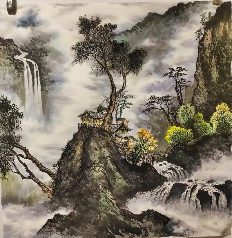 国画山水 #画画使我快乐 #感受大自然的气息和美景 @do - 抖音