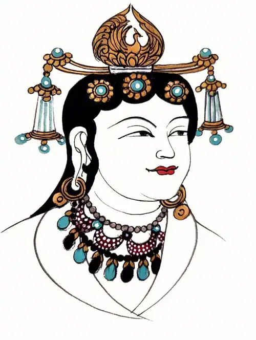 敦煌头饰图案七