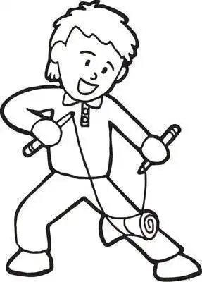 人简笔画全身 超级赛亚人简笔画全身