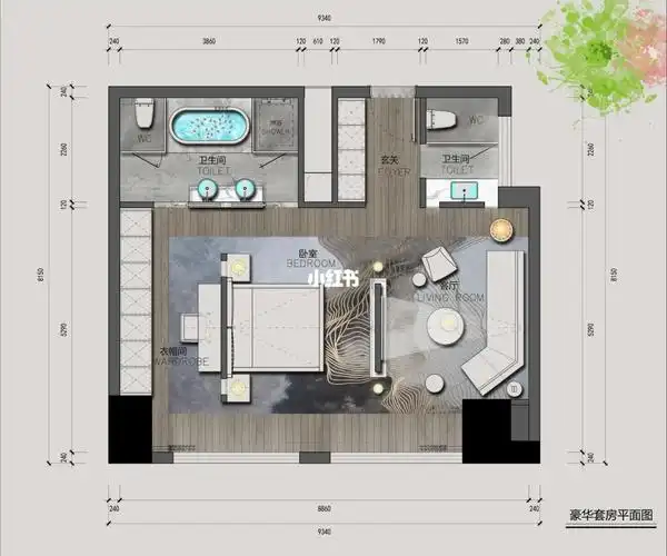 酒店行政豪华套房设计