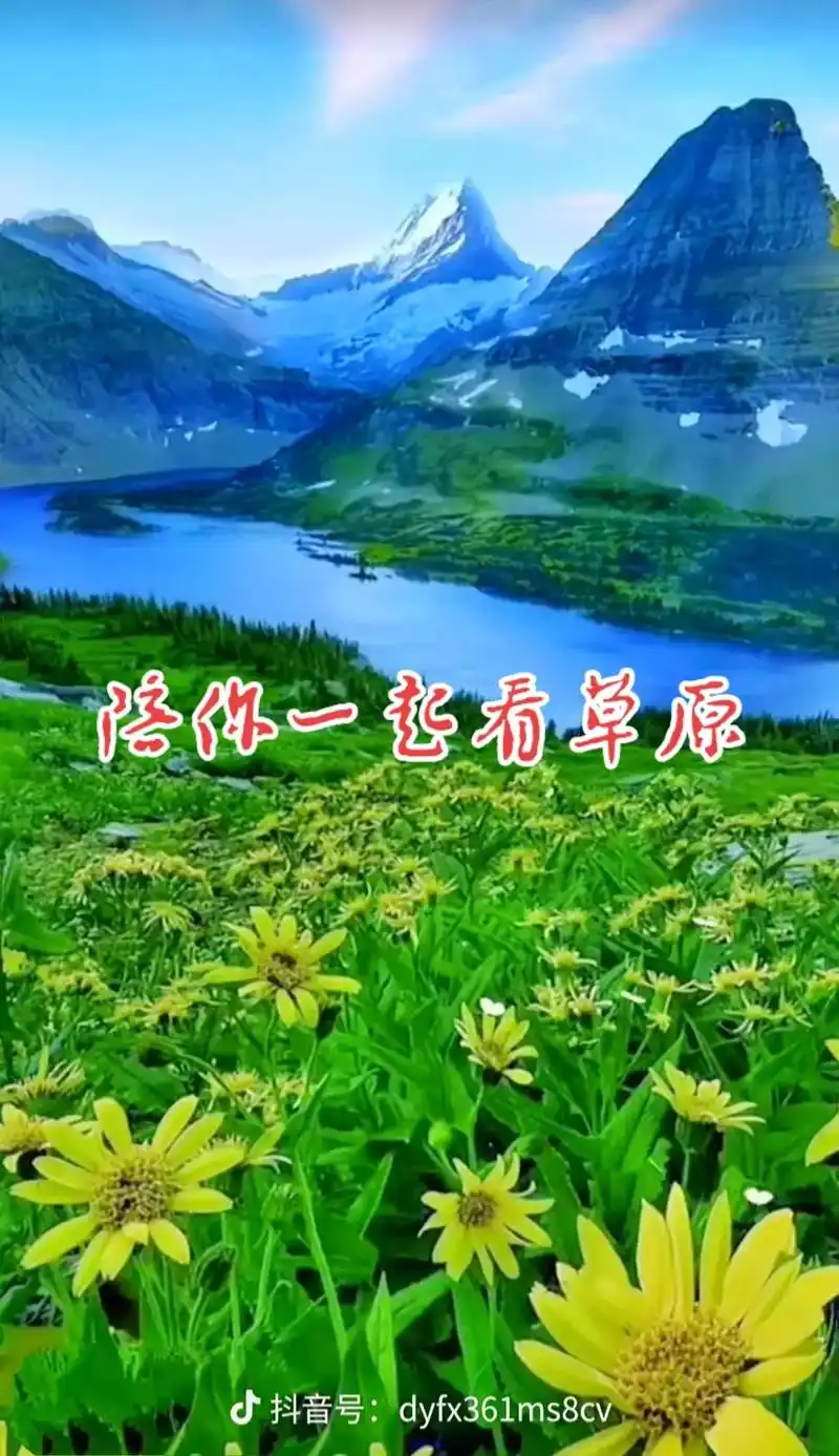 陪你一起看草原,因为我们今生有缘,一起去看草原,听着优美动 - 抖音