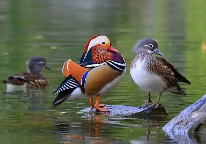 春天来啦燕园未名湖的鸳鸯鸭子戏水太美啦