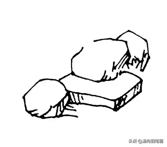 没有肌理纹理,这时可以对景物做适当改变,增加一些石板纹理,使画面视