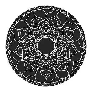 圆形图案,填充轮廓.在白色背景,平面设计上隔离的矢量图.