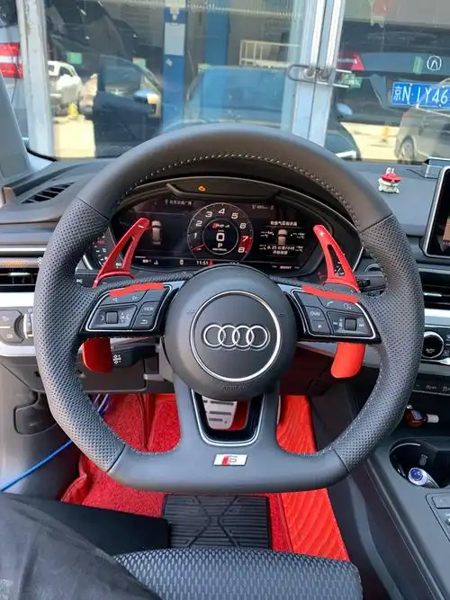 打孔原厂奥迪a3a4la5a6la7q2q3q5l升级平底半打多功能方向盘方向盘