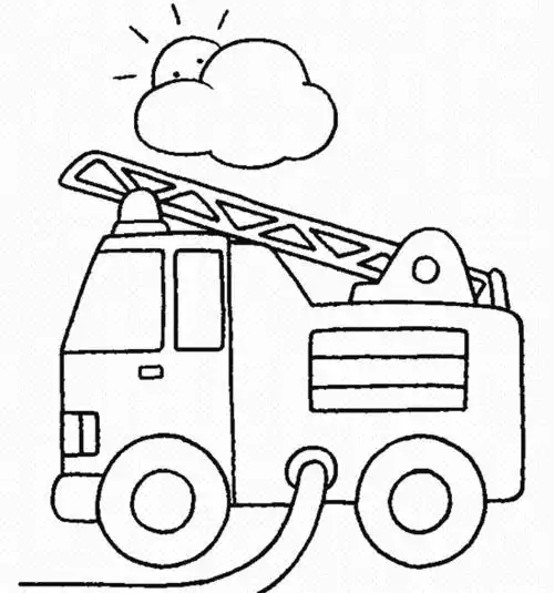 军用解放车简笔画图