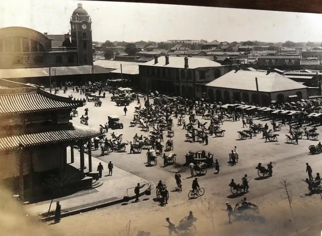 北京正阳门火车站(前门火车站)～民国早期～繁华景象原版老照片.