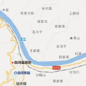 安康市白河县地图