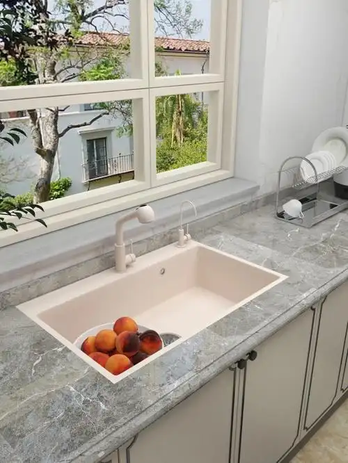 厨房设计象牙白大理石元素高级感满满