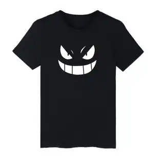 跨境专供 恶魔笑脸 邪恶组织印花男女夏季圆领短袖t恤衫厂家批发