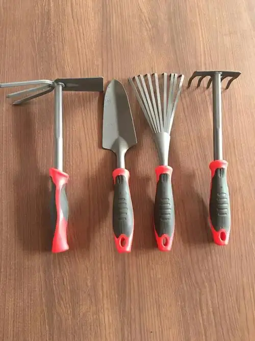 园艺工具套装 双色塑料手柄 园林铲 耙子 三叉 植物盆栽种花用