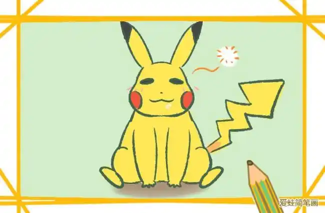 皮卡丘简笔画