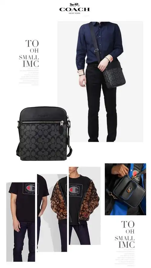 coach蔻驰男包男士时尚单肩斜挎邮差公文背包奢侈品f73336黑色