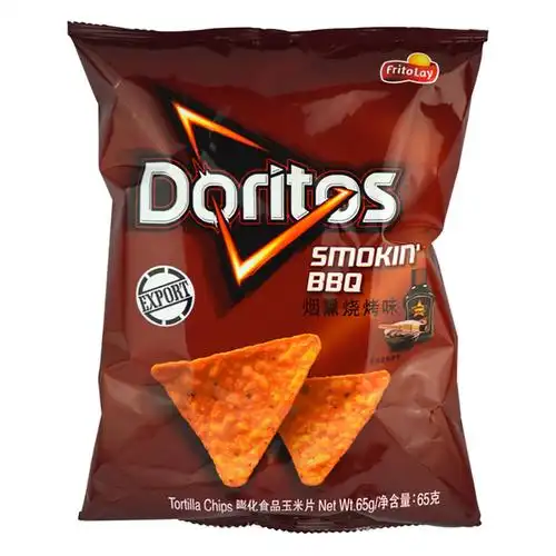 国美自营台湾进口多力多滋烟熏烤味玉米片65g休闲零食进口玉米片