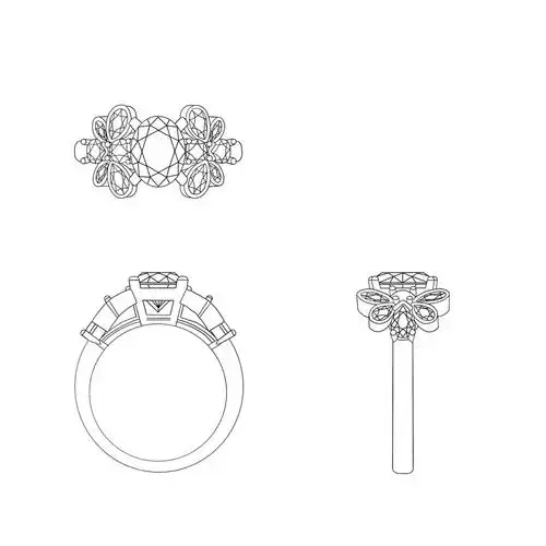 戒指三视图练习266