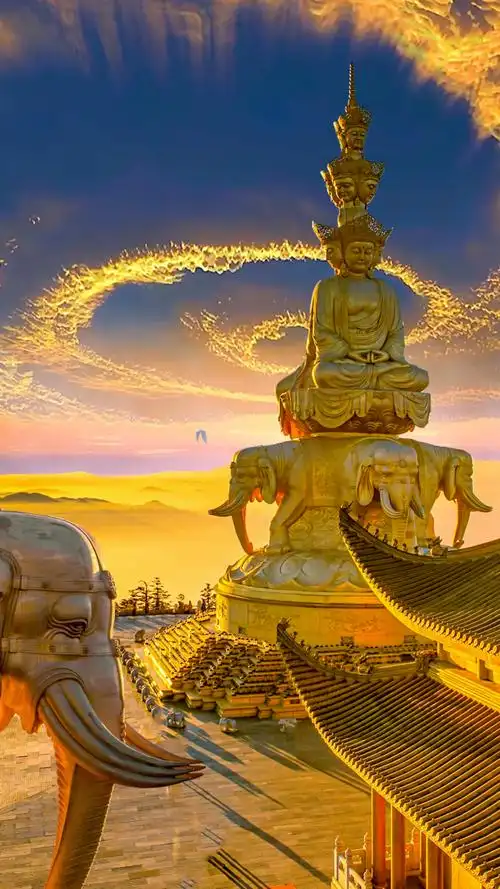 峨眉山金顶,佛光普照,能看到的人今年都会交好运#佛渡有缘人#风景