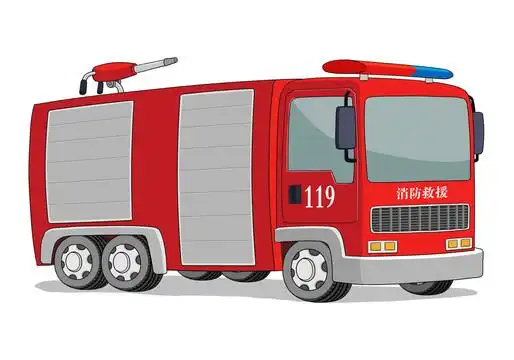 卡通消防车
