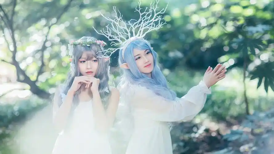 甜美精灵cosplay美女唯美写真高清壁纸