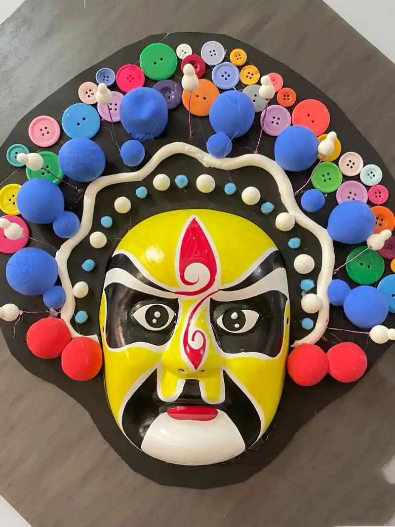 幼儿园中国风环创 京剧脸谱环境背景墙装饰