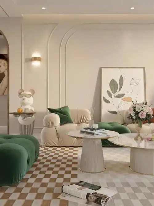 马卡龙色系,轻法式美家