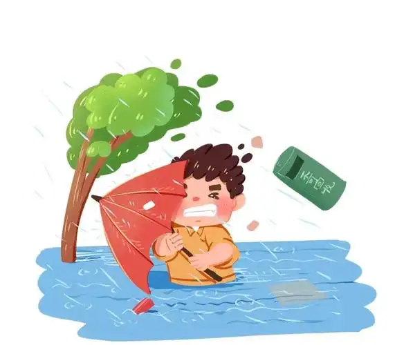 安全小卫士太阳花幼儿园台风天安全提示