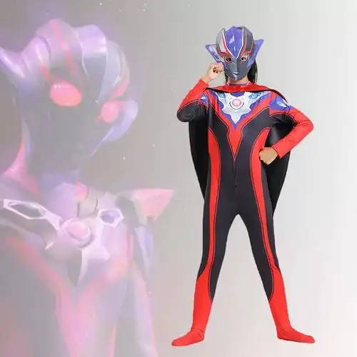 万圣节服装新款女童宝宝连体衣发光套装暗黑格丽乔奥特曼衣服秋季