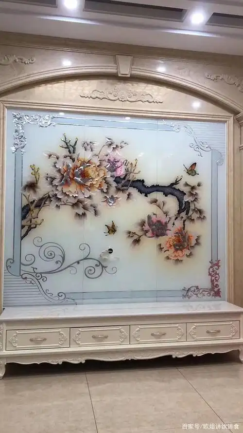 艺术玻璃背景墙,时尚耐看