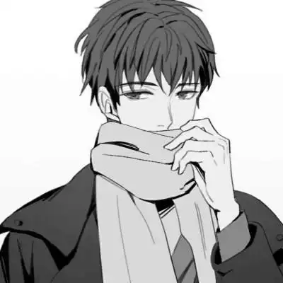 围巾男子文艺范_男生动漫头像图片_扣扣居