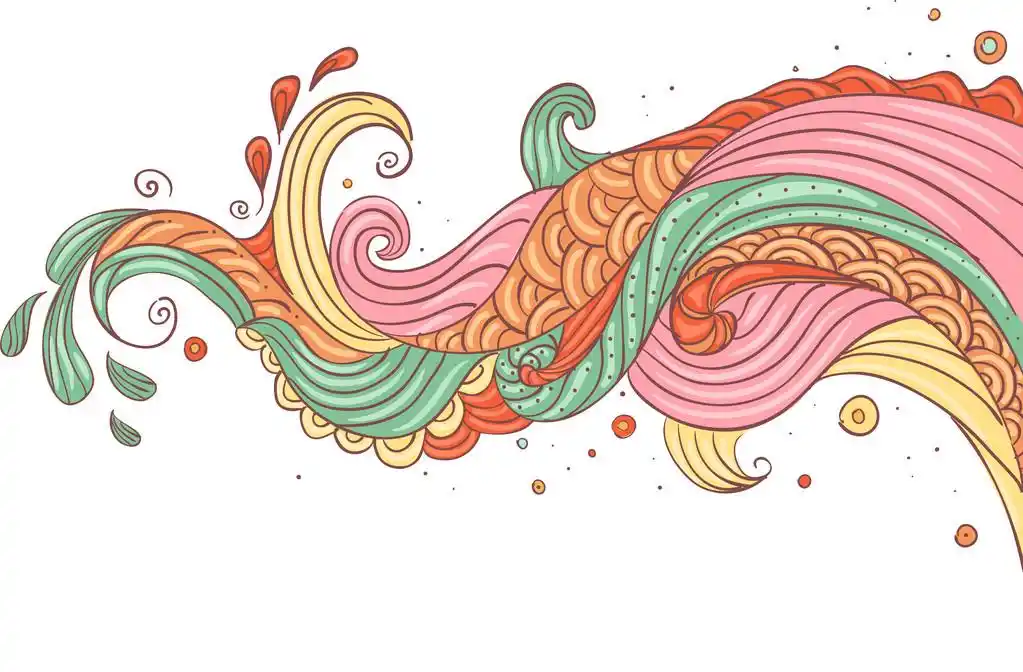 抽象漩涡,具有丰富多彩的抽象插图漩涡