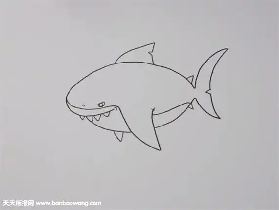 虎鲨简笔画