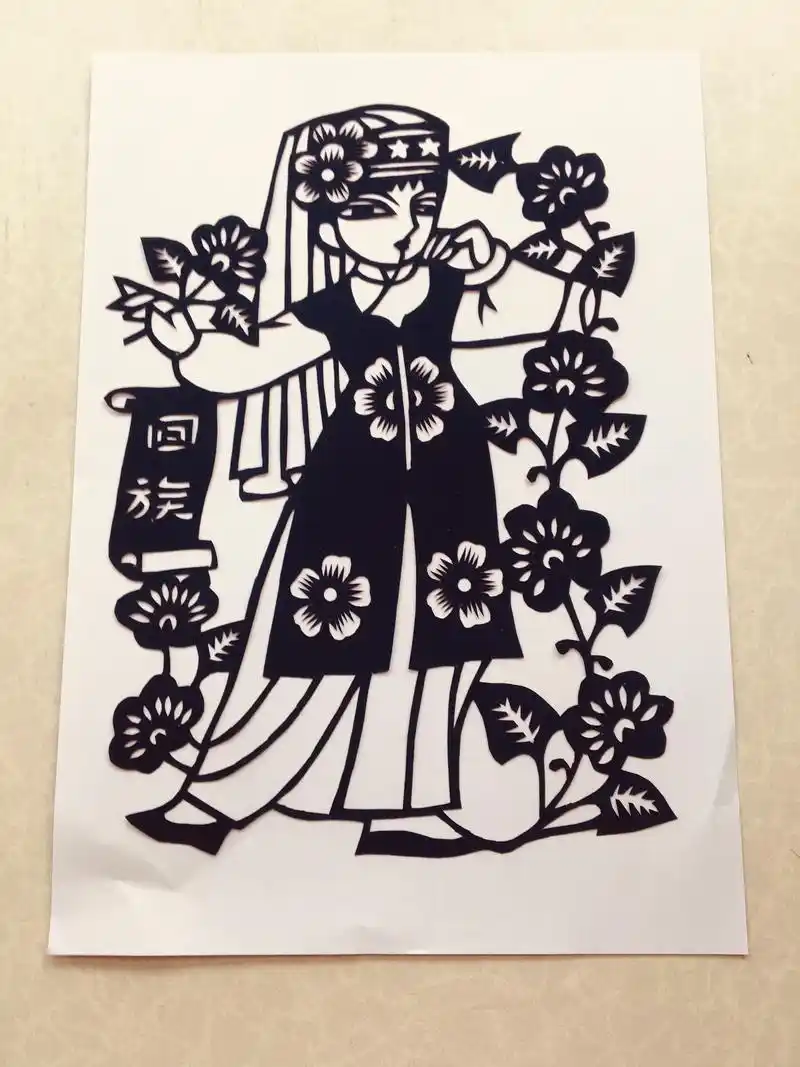 五十六个民族剪纸图样分享(三)景颇族,蒙古族,回族