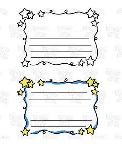 手抄报写字框架简笔画