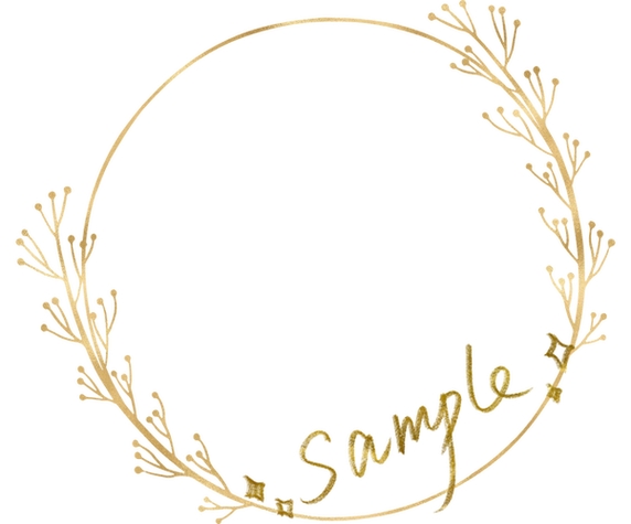 一次性更新9款烫金圆形头像框水印