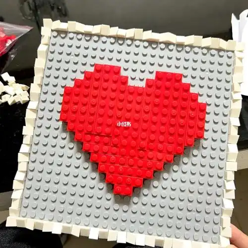 手工diy的爱心积木