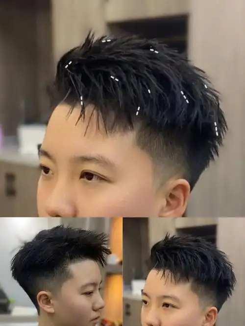 头发比较服帖,平时不好打理,摩根烫是个不错的选择