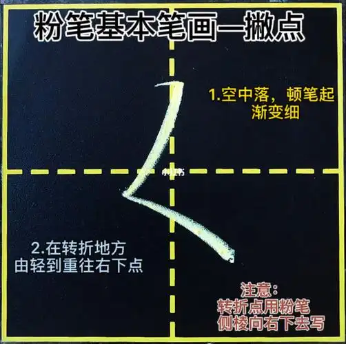 粉笔基本笔画撇点
