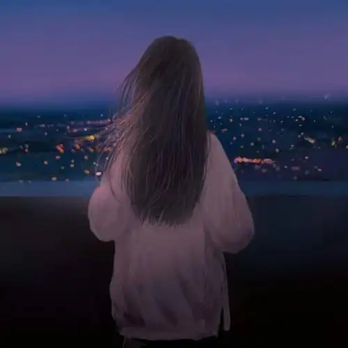 女生唯美思念头像