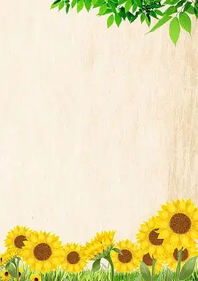 花卉唯美小清新浅黄色作文集封面背景素材