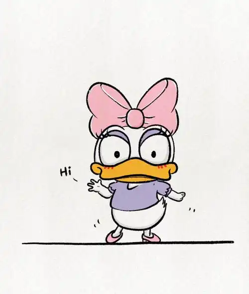 跟唐老鸭那期是情侣头像#画画  #治愈  #简笔画教程