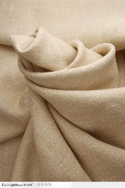 米色麻布料(3)