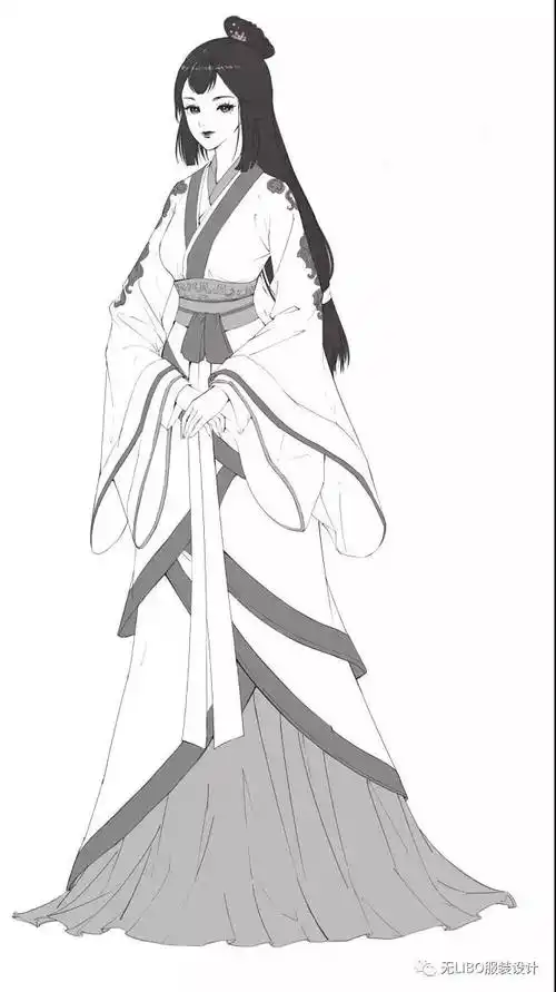 古风衣服怎么画古风人物手绘古风衣服设计图手绘汉族绘画古风动漫人物