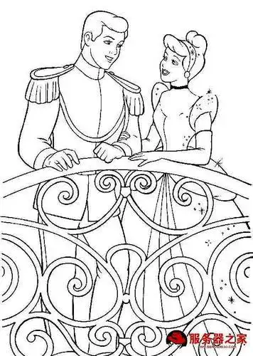 王子与灰姑娘简笔画