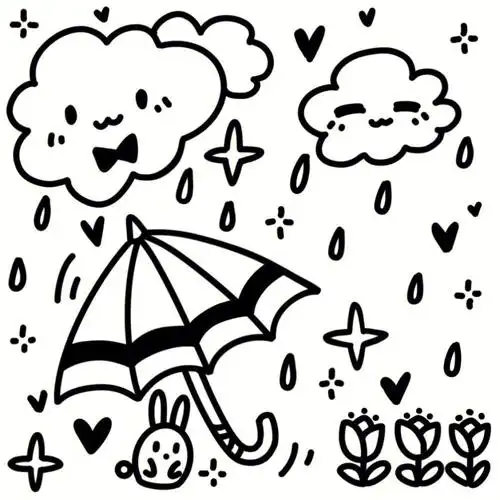 最近天天下雨,天天下97#简笔画  #画个简笔画  #画画  #简笔画教程