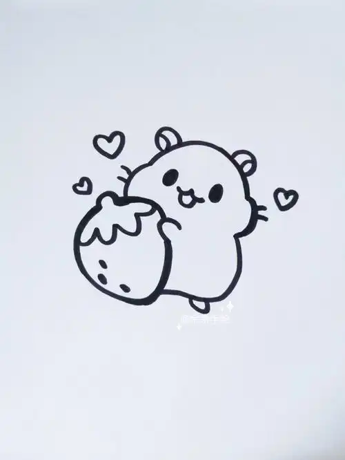 就是一个乖乖卖萌的小天使呀7815#手帐  #简笔画  #简笔画教程