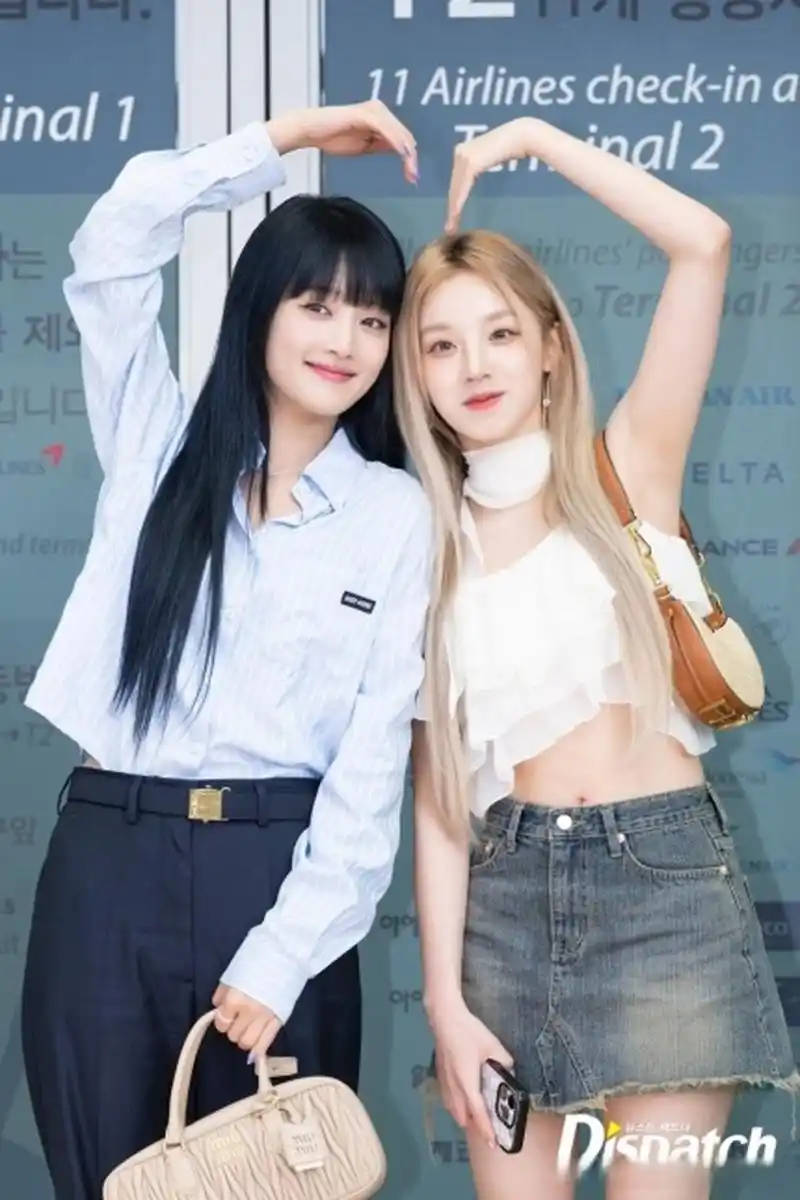 9日,#gidle组合# 成员#宋雨琦#minnie 经仁川机场