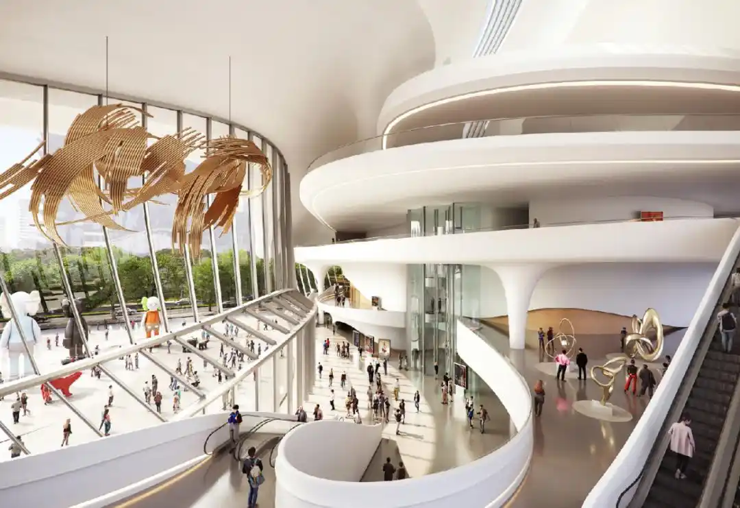 以"涌川"为建筑设计主题,西安泾河文化艺术中心效果图很赞