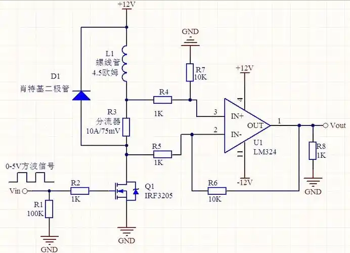 lm324双电源供电时,采用差分放大电路放大时,输出信号值偏大问题
