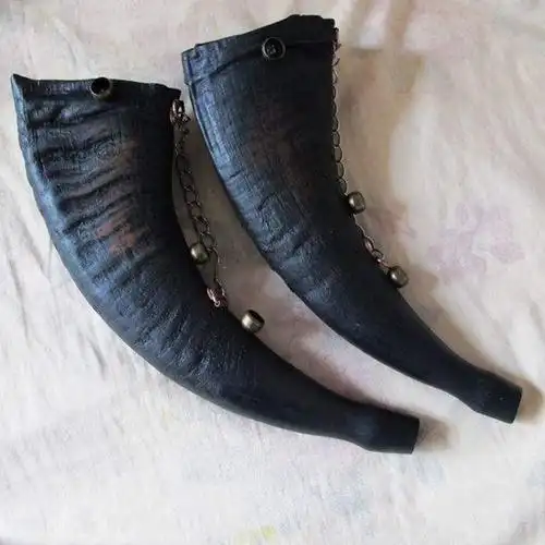 天然正宗水牛角吹号道士号角法器儿童舞台演出道具乐器特大号战1